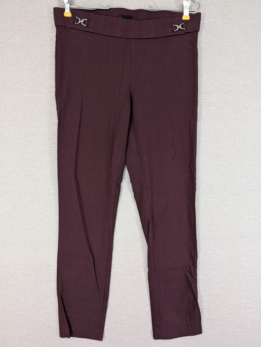 Rafaella Pull On Pants Size 12 Deep Burgundy Stretch